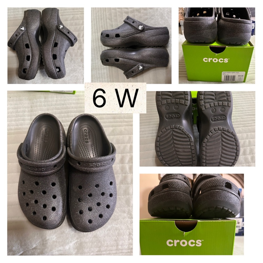 CROCS women’s Water Shoes - Sparkly black